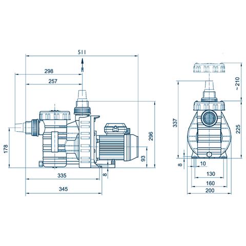 Pompa Di Filtrazione Monofase Da 1 Hp, 17 M³ /h - 104323 - Foto 2