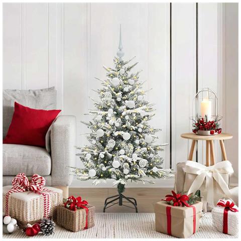 Albero di Natale artificiale preilluminato con set di palline - Foto 2