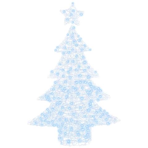 Albero di Natale con 100 LED Bianco freddo 120 cm Acrilico - Foto 2