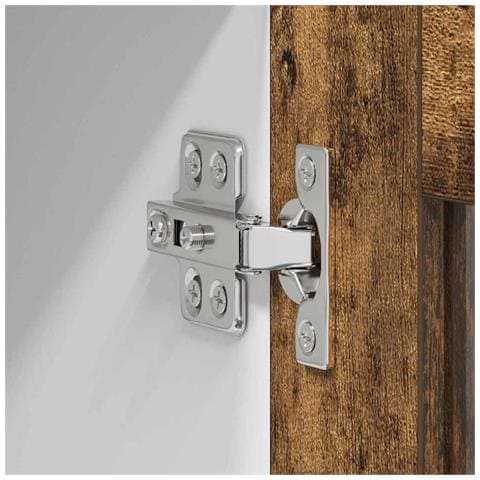 Armadio pensile Riga Rovere Affumicato e Bianco 80 x 31 x 40 cm - Foto 9