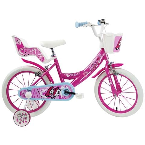 Sch Heart 16'' - Bicicletta Per Bambine (5-7 Anni), Ruote 16'', Telaio Acciaio, Con Accessori - Colore Rosa - Foto 1