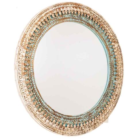 Specchio In Legno Artigianale 120x4x120h Cm - Foto 1