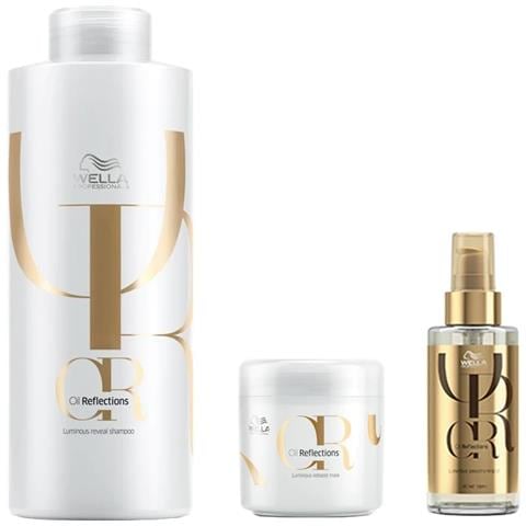 Set Per Lucentezza Oil Reflections, Shampoo 1000 Ml, Maschera 150 Ml, Olio 100 Ml - Foto 1