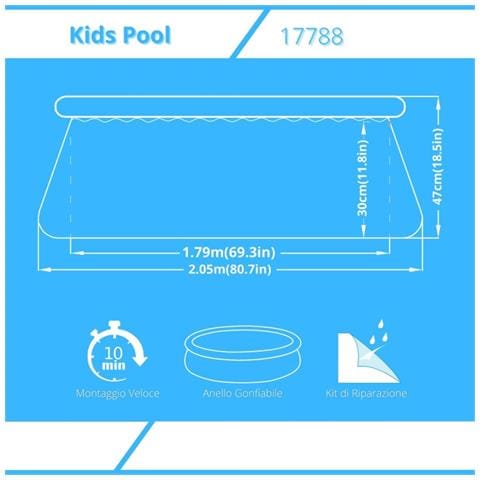 Piscina Autoportante Mondo Marino 2.05M*47Cm - Foto 3