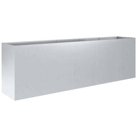 Vaso da giardino Argento 200 x 40 x 60 cm Acciaio zincato - Foto 1