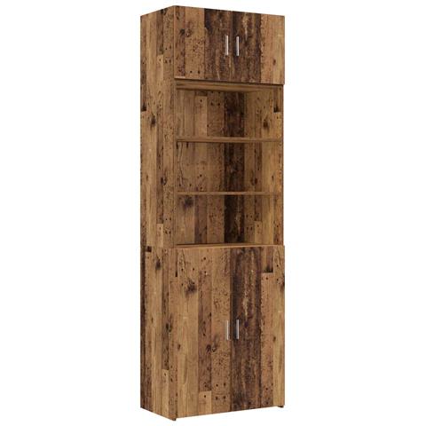 Armadio per la conservazione con ripiani Legno antico - Foto 1