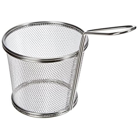 Cestino rotondo in acciaio inox, grigio, 12x12x10 cm - Foto 1