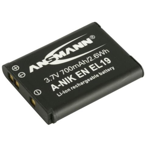 Batteria Ricaricabile A-Nik EN EL19 per Fotocamera Digitale Nera 700 mAh / 2.6 Wh 3.7 V Litio-Ion 1400-0016 - Foto 2
