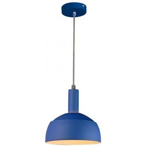 Lampadario Pendente Moderno 1mt E14 Plastica + Alluminio Ø180mm Vt-7100 - Sku 3925 Blu - Foto 1