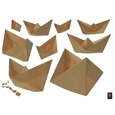 152802 - adesivo Da Parete Carta Barche, Vinile, 68 x 0,1 x 47,7 cm, Beige - Foto 1