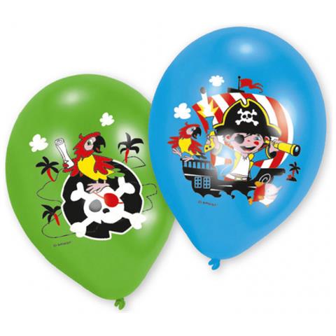 Amscan - 6 Palloncini In Lattice Pirati Colorati - Foto 1