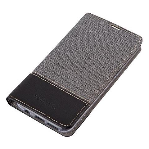 Custodia Compatibile Con Samsung Galaxy S8 Plus In Grigio Nero - Coperchio Protettiva Con Chiusura Magnetica, Funzione Stand E Tasca Per Le Carte - Foto 2