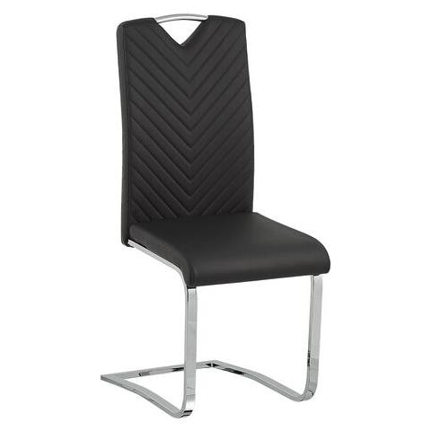 Set Di 2 Sedie Da Pranzo In Pelle Sintetica Nera Picknes - Foto 7