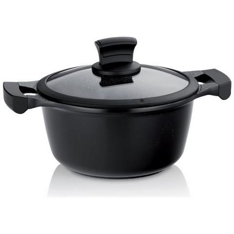 Casseruola In Alluminio Pressofuso 24 Cm + Coperchio In Vetro - 12219 - Foto 1