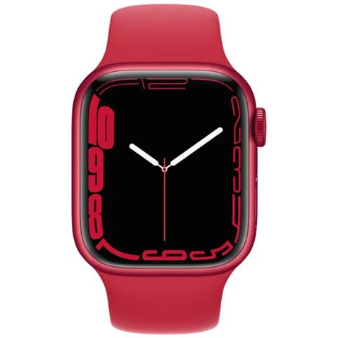Watch Series 7 41mm Impermeabile 5ATM GPS 32GB WiFi / Bluetooth con Cinturino Sport Rosso  - Foto 2