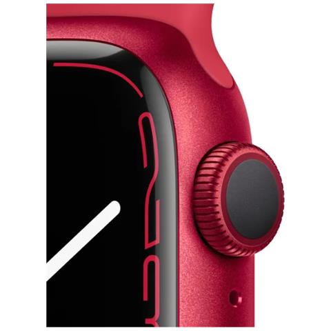 Watch Series 7 41mm Impermeabile 5ATM GPS 32GB WiFi / Bluetooth con Cinturino Sport Rosso  - Foto 3