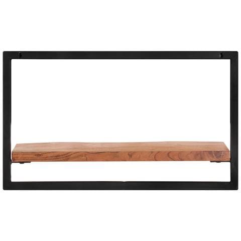 Mensole Parete 2pz 60x25x35 Cm Legno Massello Acacia E Acciaio - Foto 8