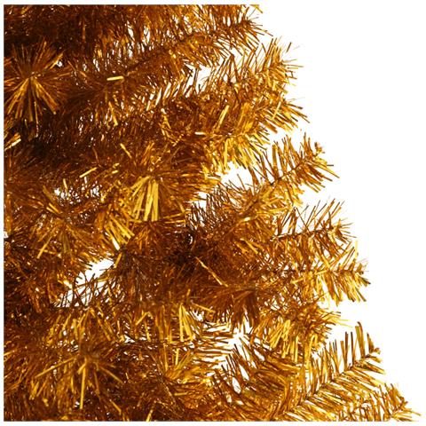 Albero di Natale Artificiale a Metà con Supporto Oro 210 cm PET - Foto 2