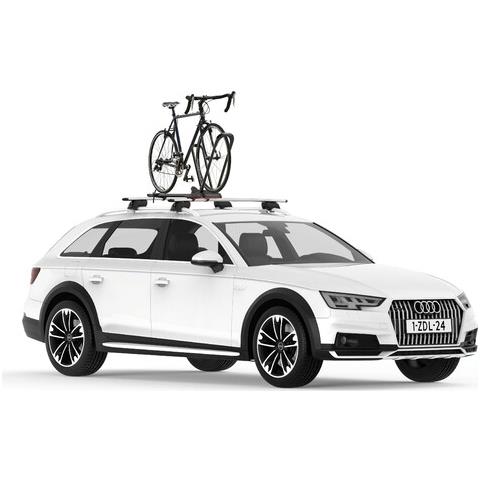 Highroad, Porta Bicicletta Da Tetto Con Fissaggio Ruota Anteriore - Nero - Foto 3