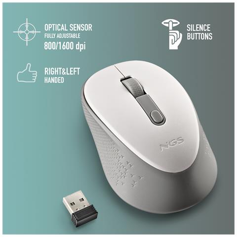 DEW mouse Ambidestro RF Wireless Ottico 1600 DPI - Foto 3