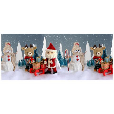 Tappeto Natale Passatoia Cucina Antiscivolo Sottolavello Digitale Pupazzo Maglia 50x400 Pupazzo Maglia - Foto 1