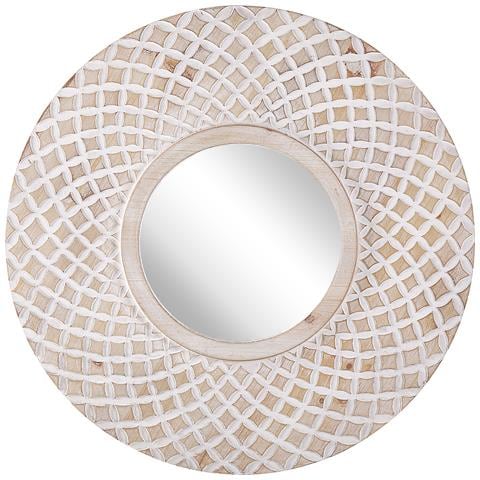 Specchio Pomaro 60 Cm 60 Cm Legno Di Abete Marrone Chiaro - Foto 5