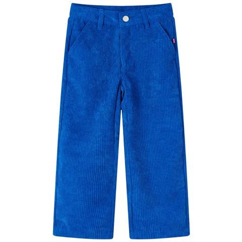 Pantaloni Per Bambini In Velluto A Coste Blu Cobalto 128 - Foto 1