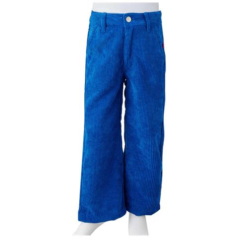 Pantaloni Per Bambini In Velluto A Coste Blu Cobalto 128 - Foto 8