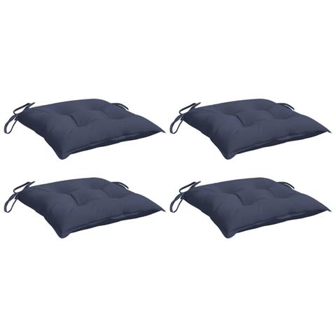 Cuscini Per Sedia 4 Pz Blu Marino 40x40x7 Cm In Tessuto Oxford - Foto 3