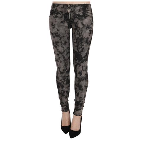 Jeans Skinny Jeans A Vita Bassa Sbiaditi Grigio Nero - W26 - Foto 1