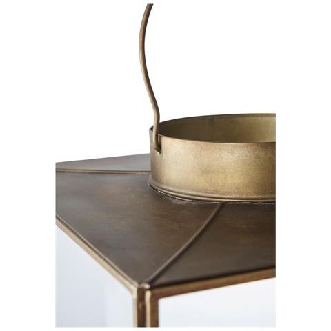Lanterna Mohali - Ottone - Vetro - 24,5x24,5x42 Cm - Foto 4