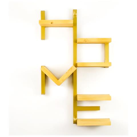 Mensola Home In Ferro E Legno Cm 43x72 Libreria Parete Attrezzata - Foto 1