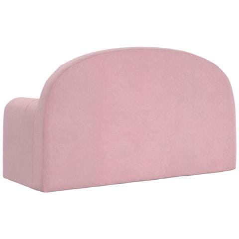 Divano per Bambini a 2 Posti Rosa in Morbido Peluche - Foto 7