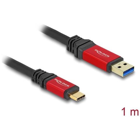 Cavo USB 10 Gbps USB Tipo-A maschio per USB Type-C maschio 1 m metallo rosso - Foto 2