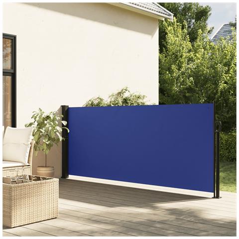 Tenda Da Sole Laterale Retrattile Blu 120x500 Cm - Foto 1