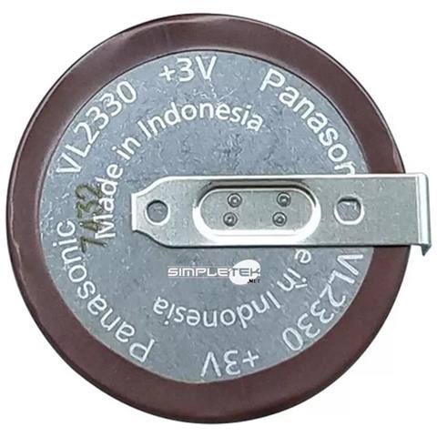 Batteria A Bottone Ricaricabile Vl2330 Contatti A 180° Da Saldare 3v - Foto 2