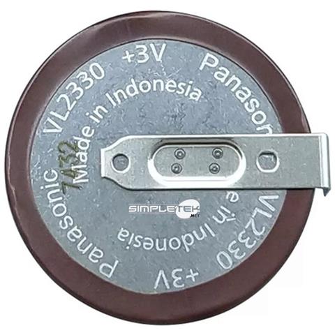 Batteria A Bottone Ricaricabile Vl2330 Contatti A 180° Da Saldare 3v - Foto 1