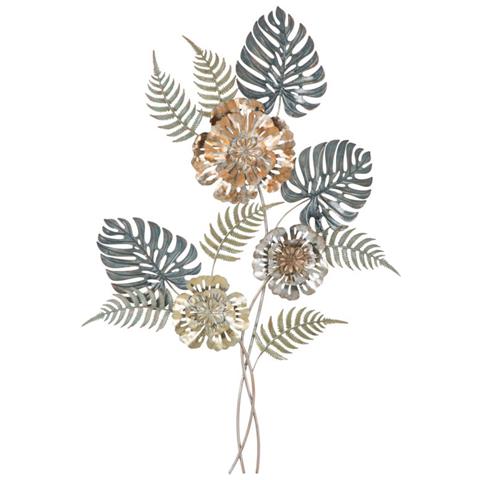 Decorazione In Metallo 3d Foglia 19 - Multicolore - Metallo - 66x4x98 Cm - Foto 1