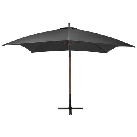 Lusso Casadino -  Ombrellone A Sbalzo Antracite 3x3 M Palo In Abete Massello - Foto 1