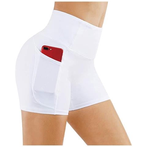 Pantaloncini A Compressione - Perfetti Per Yoga E Fitness White Xl - Foto 1