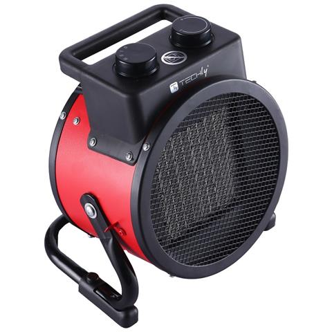 IC-HEAT002 stufetta elettrica Interno e esterno Nero, Rosso 2400 W Riscaldatore ambiente elettrico con ventilatore - Foto 2