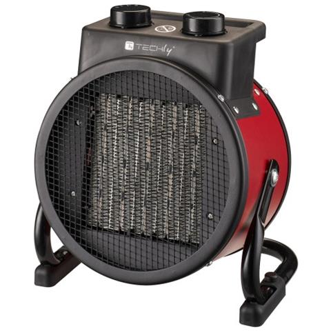IC-HEAT002 stufetta elettrica Interno e esterno Nero, Rosso 2400 W Riscaldatore ambiente elettrico con ventilatore - Foto 1