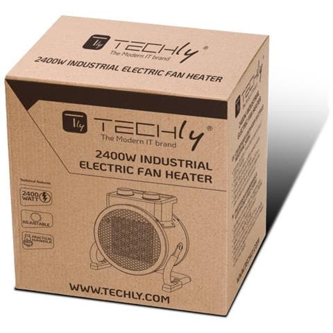 IC-HEAT002 stufetta elettrica Interno e esterno Nero, Rosso 2400 W Riscaldatore ambiente elettrico con ventilatore - Foto 9