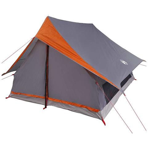 Tenda Familiare A-Frame 7-Persone Grigia e Arancione Impermeabile - Foto 1