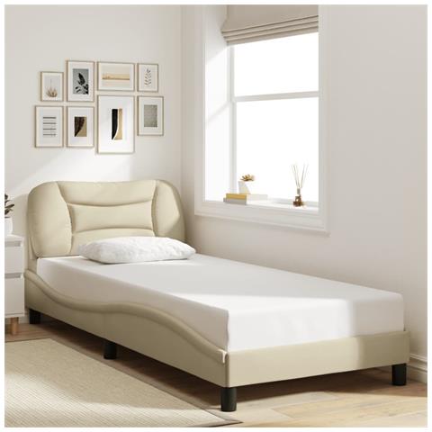 Giroletto senza Materasso Crema 80x200 cm in Tessuto - Foto 2