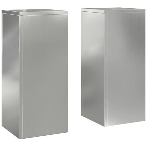 Supporti per Piante da Esterno Set 2 pz 24x24x55 cm Acciaio Zincato - Foto 1