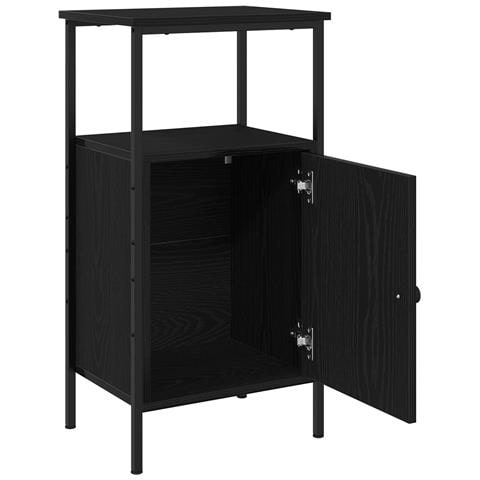 Comodini 2 pz Nero Rovere 41x31x80 cm Legno ingegnerizzato - Foto 1