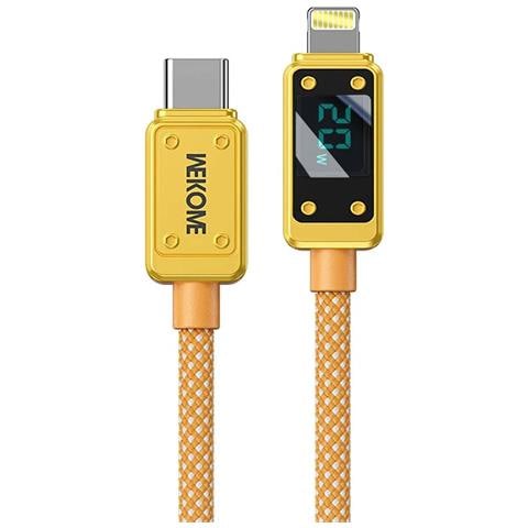 Cavo Usb-c Lightning 20w 1m Serie Vanguard Display Led Ultra Veloce, Oro - Foto 1