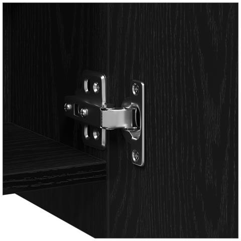 Armadio Specchio per il Bagno Nero Rovere 62,5x20,5x64cm in Legno Ingegnerizzato - Foto 9