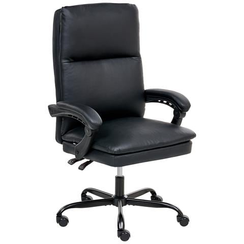 Poltrona Da Scrivania Serene Pelle Sintetica Nero - Foto 2